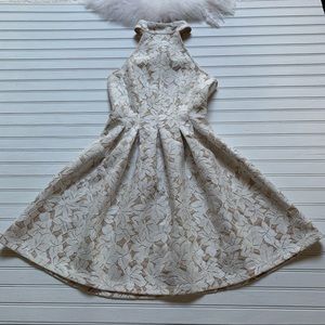 Lulu’s Seasons of Love 💝 White Halter Skater Dress